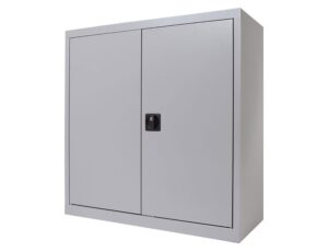 Armario metalico rocada dois portas inclui uma prateleira 90x70x45 cm acabamento ac00 cinza/cinza