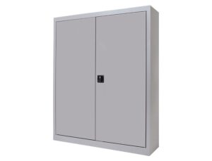 Armario metalico rocada dois portas inclui dois prateleira 90x105x45 cm acabamento ac00 cinza/cinza