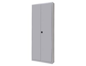 Armario metalico rocada dois portas inclui quatro prateleira 90x198x45 cm acabamento ac00 cinza/cinza