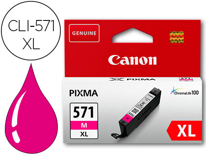 Tinteiro canon cli-571xl magenta pixma mg6852 / ts6050 / ts 8050
