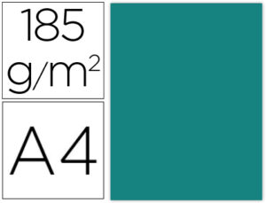 Cartolina guarro din a4 verde menta 185 gr pack de 50 folhas