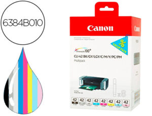 Tinteiro cli-42 canon pixma pro-100 / 100s multipack 8 cores bk /ge / lge / c / m / e / pc / pm 13 ml