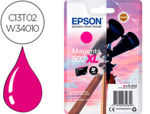 Tinteiro epson 502 xl expression home xp 5100 / 5105 workforce wf 2860 / 2860dwf magenta 470 paginas