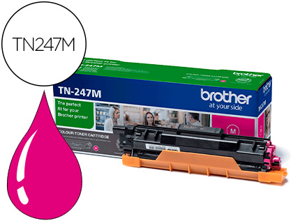 Toner brother tn247m dcp-l3510cdw / hl-l3270cdw / mfc-l3710cw magenta 2300 paginas