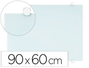 Quadro branco q-connect vidro magnetico moldura em aluminio 90x60 cm