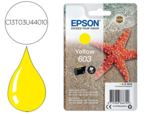Tinteiro epson 603 xp-2100 / 2105 / 3100 / 4100 / wf-2810 / 2830 / 2835 / 2850 amarelo 130 paginas