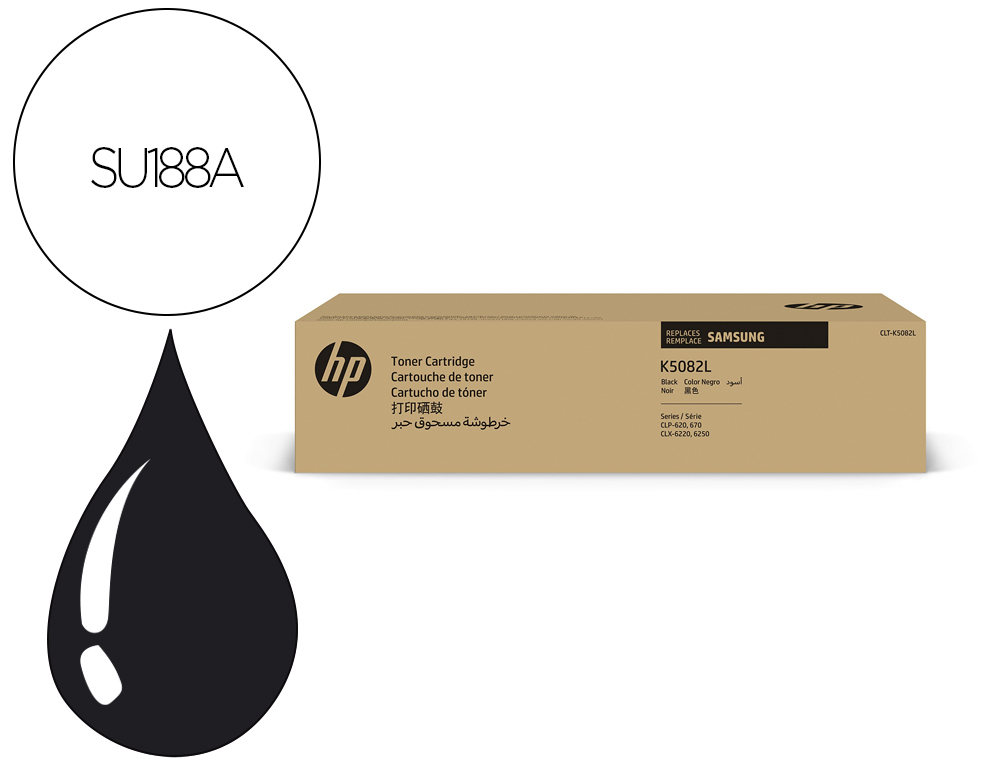 Toner samsung laser clt-k5082l preto 5000 paginas