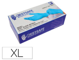 LUVAS DE NITRILO BESTSAFE TAMANHO XL CAIXA DE 100 UNIDADES