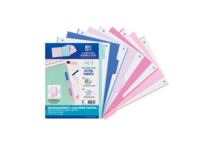 Separadores de plastico oxford polipropileno 500 mc cores pastel conjunto de 5 separadores