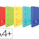 Pasta com recarga oxford europeanbinder live&go polyfoam 4 aneis 35 mm quadricula 5 mm din a4+ cores vivas