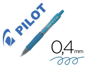 Esferografica pilot g-2 pixie azul claro tinta gel retratil pega de borracha