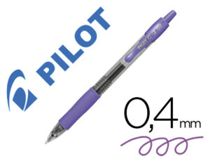 Esferografica pilot g-2 violeta tinta gel retratil pega de borracha