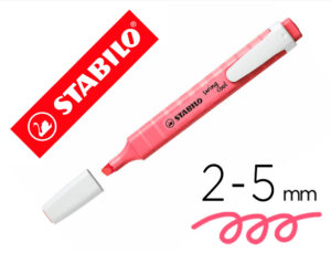 Marcador fluorescente stabilo swing cool pastel cor rosa flor de cerejeira pastel