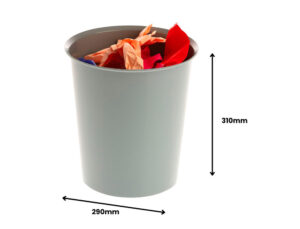 Cesto de papeis plastico archivo 2000 reciclavel 100% 18 litros cor cinza 290x310 mm