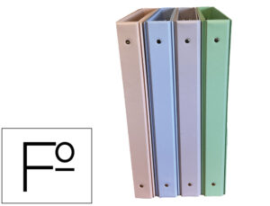 CARPETA DE 4 ANILLAS 25 MM SARO PVC COLORES PASTEL