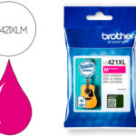Tinteiro brother lc421xlm dcp-j1050dw / dcp-j1140dw / mfc-j10 magenta 500 paginas