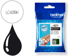 Tinteiro brother lc421bk dcp-j1050dw / dcp-j1140dw / mfc-j10 preto 200 paginas