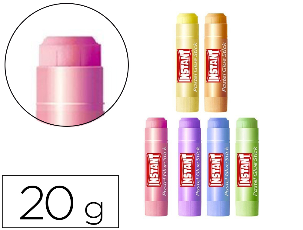 Cola em barra instant cores pastel 20 gr