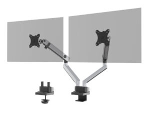 BRACO PARA MONITOR PLANO DUPLO DURABLE NORMA VESA COM ALTURA INCLINACAO E ROTACAO AJUSTAVEL ATE 32" E ATE 8 KG