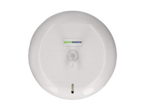 Dispensador papel higienico industrial greensource extracao central compacto fabricado em abs branco