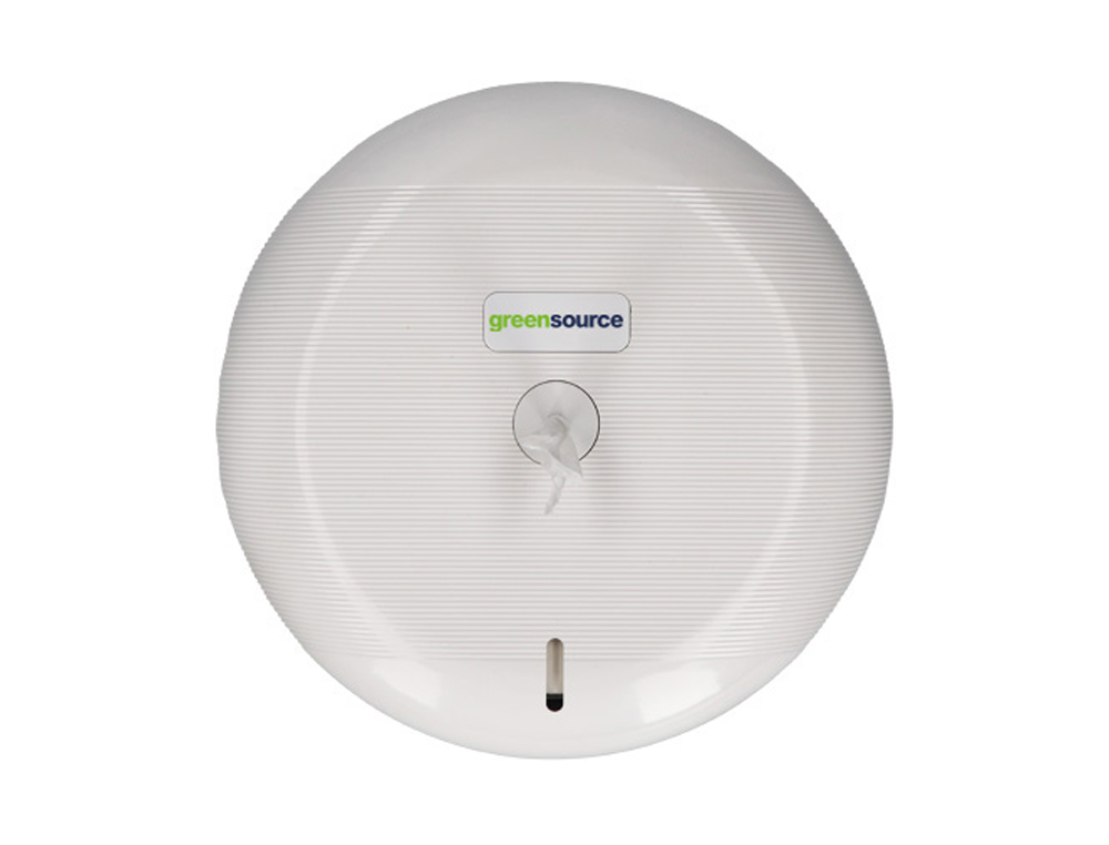 Dispensador papel higienico industrial greensource extracao central compacto fabricado em abs branco