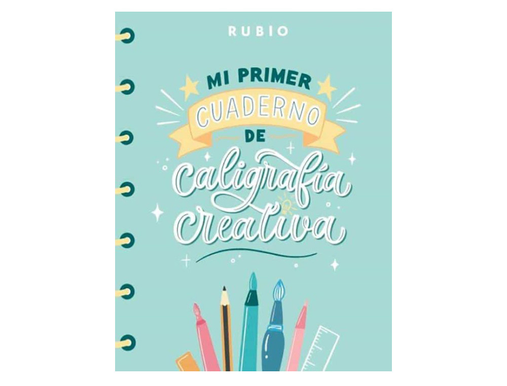 O meu primeiro caderno de caligrafia criativa rubio encadernacao rustica 108 paginas 205×265 mm