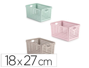 Cesto de organizacao plastiforte atlas nº 2 180×270 mm cores sortidas