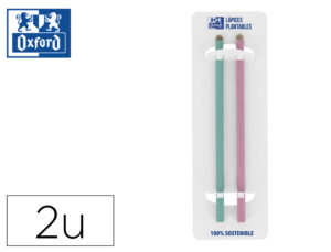 Lapis de grafite oxford nature plantables pack de 2 unidades