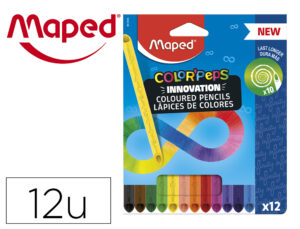 Lapis de cor maped color peps infinity caixa de 12 cores sortidas