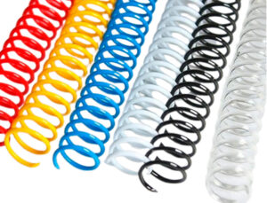 Espiral plastico yosan passo 64 nº 16 cores sortidas caixa de 50 unidades