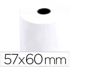 Rolo termico para impressora greening 57 mm largura x 60 mm diametro sem bisfenol em papel de 70 gr