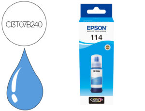 Tinta epson t114 eco tank et-8500 / 8550 cian garrafa 70 ml