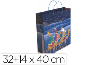 SACO PARA PRESENTE BASIKA NV2303 L 32+14X40 CM