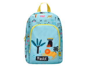 Mochila escolar liderpapel infantil safari desenho leao azul 330x100x250 mm