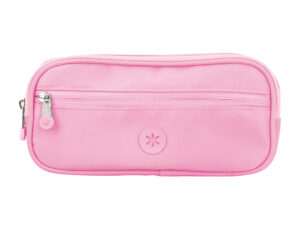 Estojo escolar antartik 3 compartimentos complemento da mochila cor rosa 100x60x220 mm