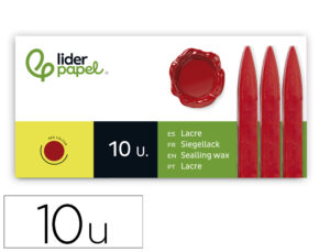 Lacre liderpapel vermelho caixa de 10 barras