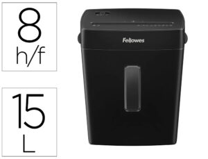 Destruidora de documentos fellowes p-42c capacidade 8h seguranca p4 agrafes e cartoes cesto 15 l