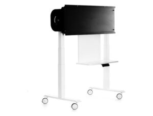 Suporte movel rocada para monitores interativos 65" a 86" estrutura tubo aco 4 rodas com travao 1120x680x1630 mm