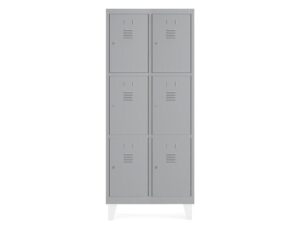 Armario metalico rocada 300 2 modulos x 3 portas cinza 620x500x1800 mm