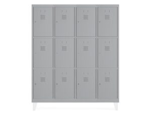 Armario metalico rocada 300 4 modulos x 3 portas cinza 1210x500x1800 mm