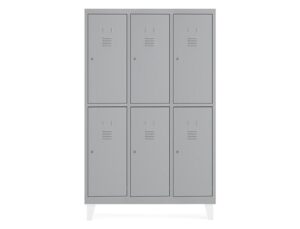 Armario metalico rocada 400 3 modulos x 2 portas cinza 1210x500x1800 mm