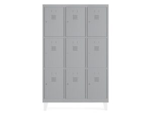 Armario metalico rocada 400 3 modulos x 3 portas cinza 1210x500x1800 mm