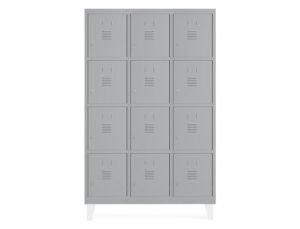 Armario metalico rocada 400 3 modulos x 4 portas cinza 1210x500x1800 mm