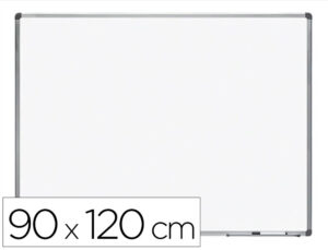 Quadro branco rocada lacado magnetico moldura aluminio com cantos 90×120 cm