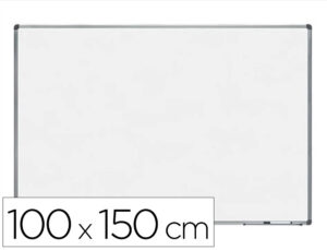 Quadro branco rocada lacado magnetico moldura aluminio com cantos 100x150 cm