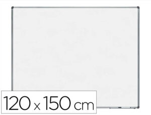 Quadro branco rocada lacado magnetico moldura aluminio com cantos 120×150 cm