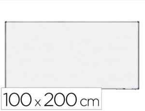 Quadro branco rocada lacado magnetico moldura aluminio com cantos 100×200 cm