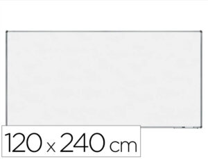Quadro branco rocada lacado magnetico moldura aluminio com cantos 120x240 cm