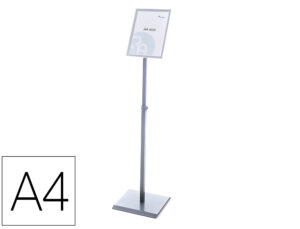 Expositor rocada de chao magnetico rotativo 90º horizontal/vertical altura ajustavel din a4