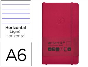 Caderno com elastico antartik notes capa mole a6 pautado fucsia 100 folhas 80 gr fsc